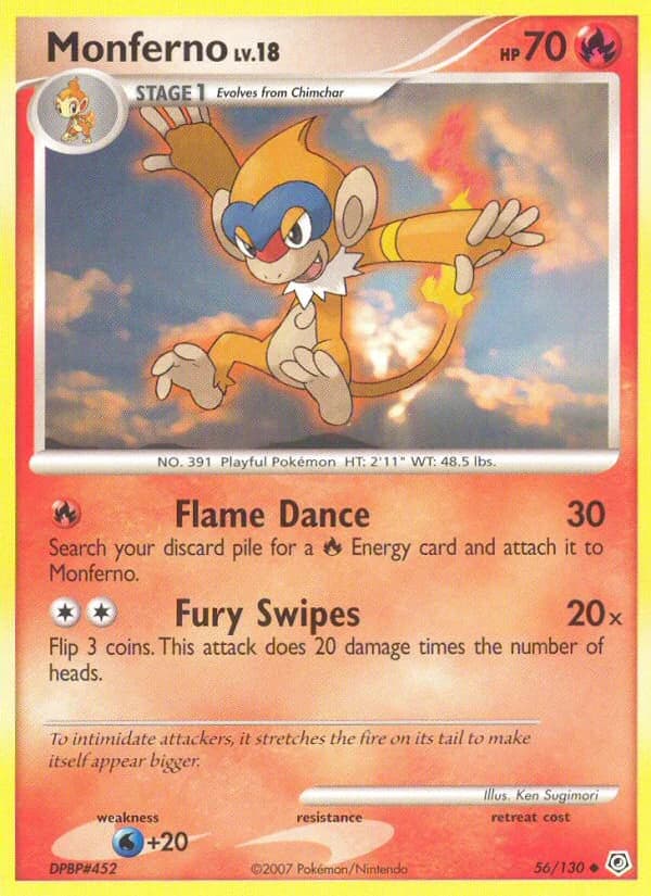 Carte Pokémon Chimpenfeu #56 — Diamant & Perle