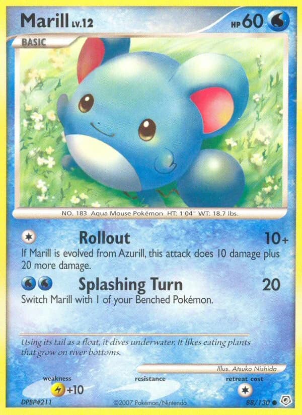 Carte Pokémon Marill #88 — Diamant & Perle