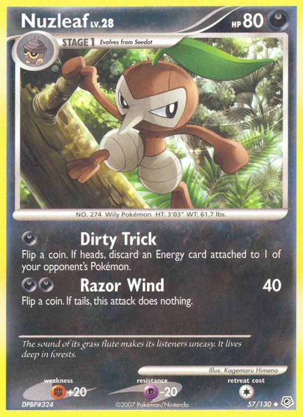Carte Pokémon Pifeuil #57 — Diamant & Perle