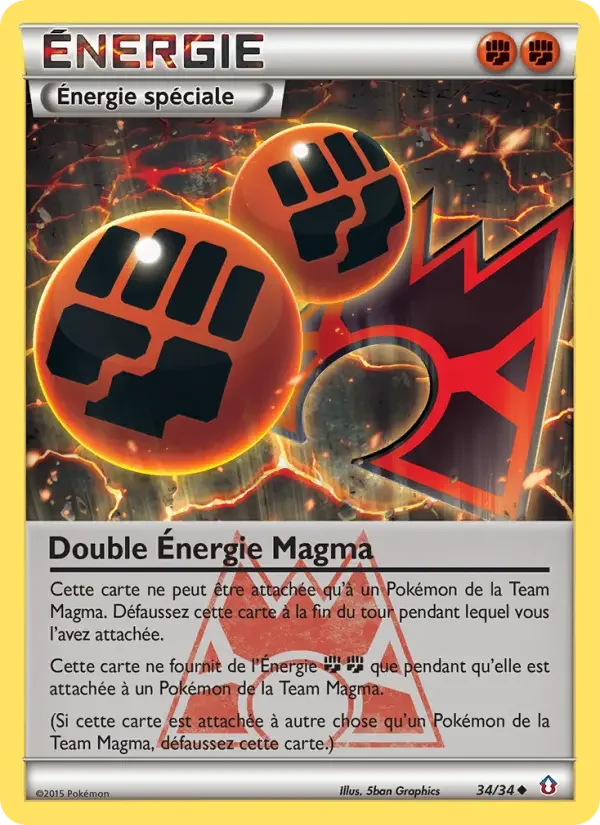 Carte Pokémon Double Énergie Magma #34 — Double Danger