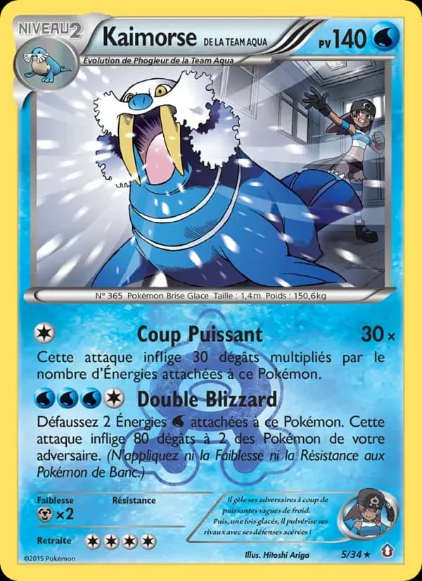 Carte Pokémon Kaimorse de la Team Aqua #5 — Double Danger