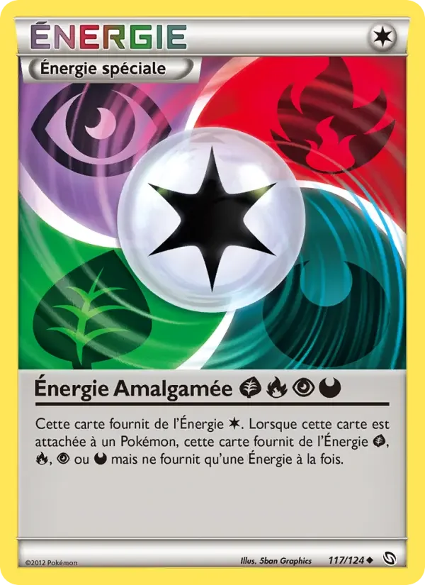 Carte Pokémon Énergie Amalgamée GrassFirePsychicDarkness #117 — Dragons Exaltés