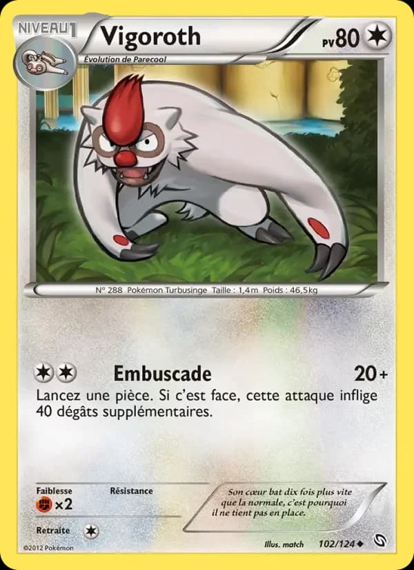 Carte Pokémon Vigoroth #102 — Dragons Exaltés