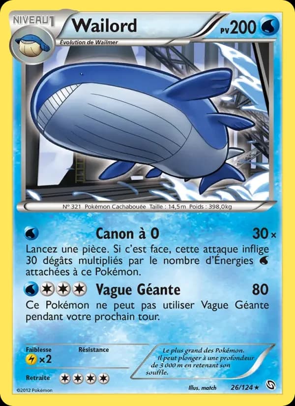 Carte Pokémon Wailord #26 — Dragons Exaltés