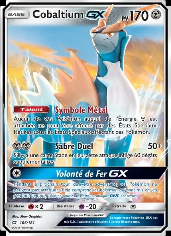 Carte Pokémon Cobaltium GX #106 — Duo de Choc