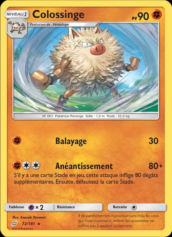 Carte Pokémon Colossinge #72 — Duo de Choc
