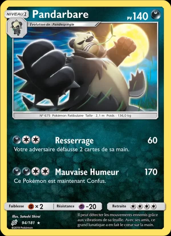 Carte Pokémon Pandarbare #94 — Duo de Choc