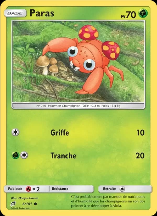 Carte Pokémon Paras #6 — Duo de Choc