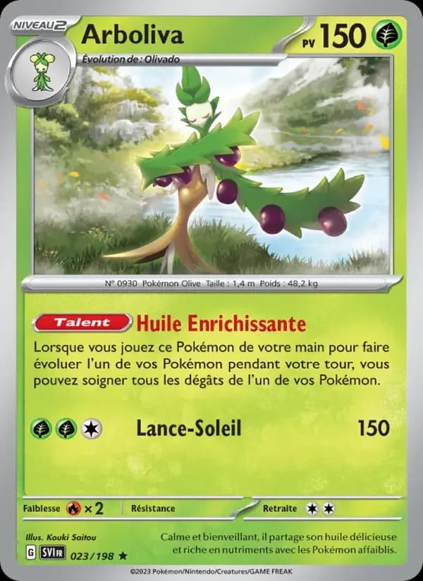 Carte Pokémon Arboliva #023 — Écarlate et Violet