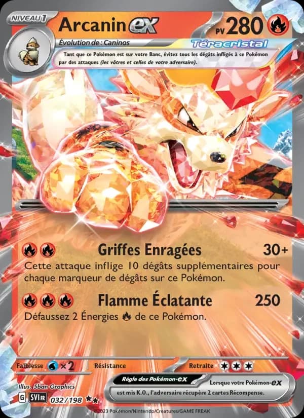Carte Pokémon Arcanin-ex #032 — Écarlate et Violet