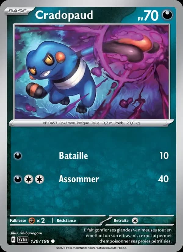Carte Pokémon Cradopaud #130 — Écarlate et Violet