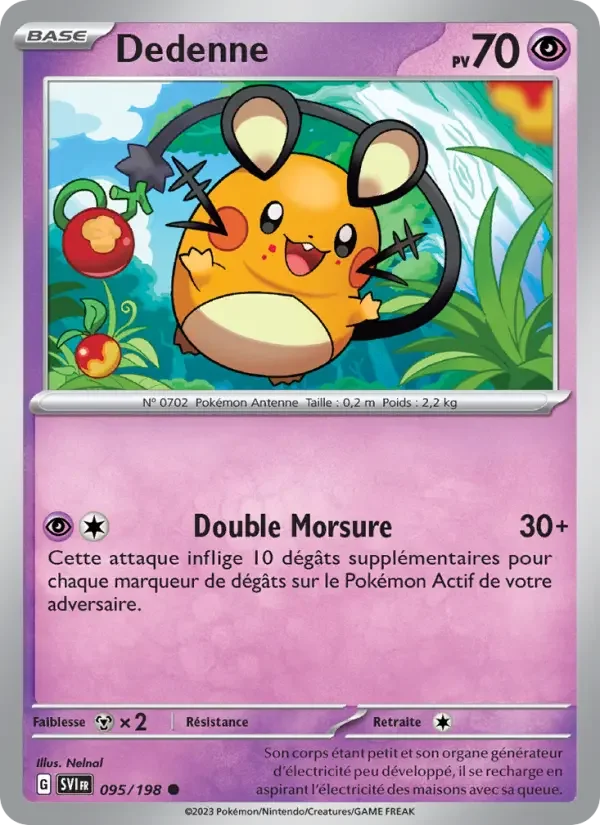 Carte Pokémon Dedenne #095 — Écarlate et Violet