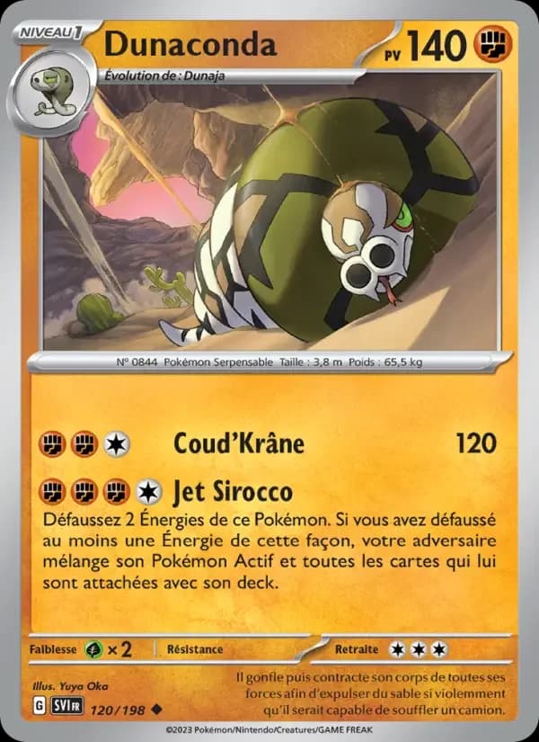 Carte Pokémon Dunaconda #120 — Écarlate et Violet