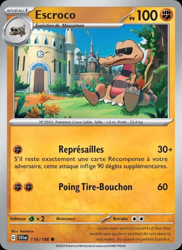 Carte Pokémon Escroco #116 — Écarlate et Violet