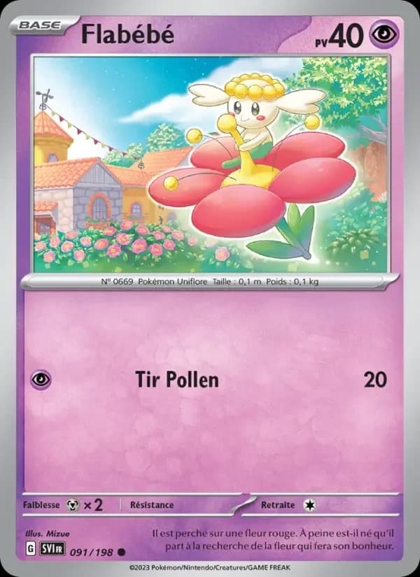 Carte Pokémon Flabébé #091 — Écarlate et Violet