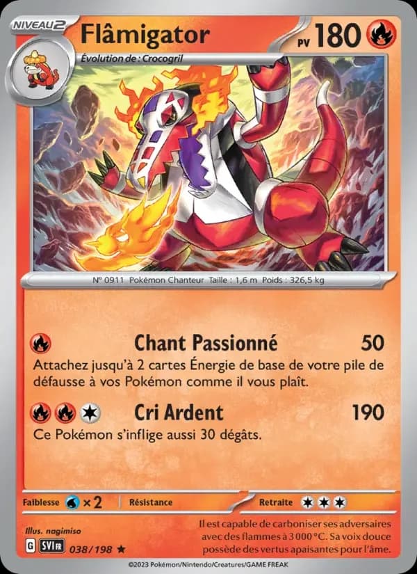 Carte Pokémon Flâmigator #038 — Écarlate et Violet