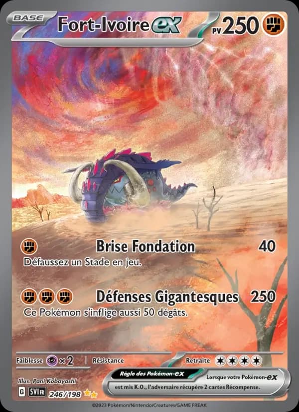 Carte Pokémon Fort-Ivoire-ex #246 — Écarlate et Violet