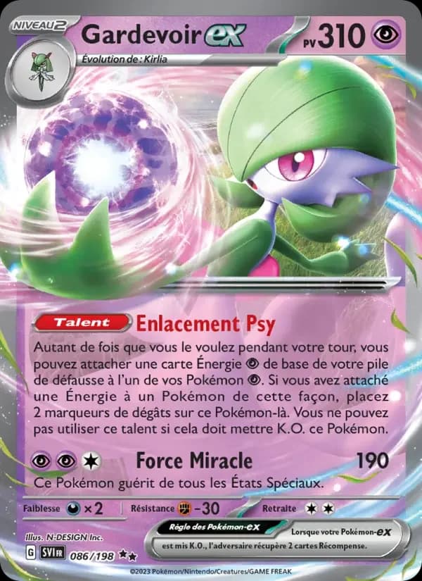 Carte Pokémon Gardevoir-ex #086 — Écarlate et Violet