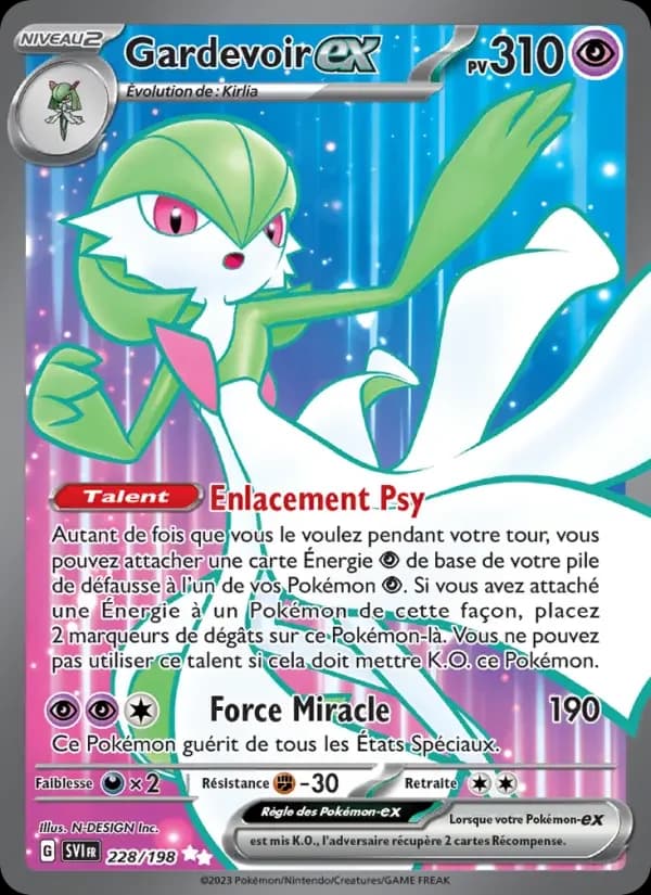 Carte Pokémon Gardevoir-ex #228 — Écarlate et Violet