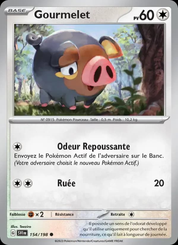 Carte Pokémon Gourmelet #154 — Écarlate et Violet