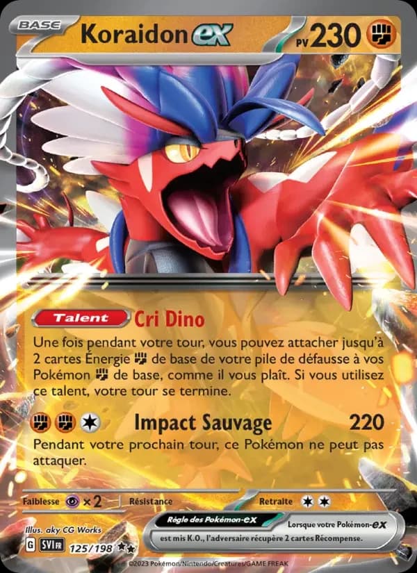 Carte Pokémon Koraidon-ex #125 — Écarlate et Violet