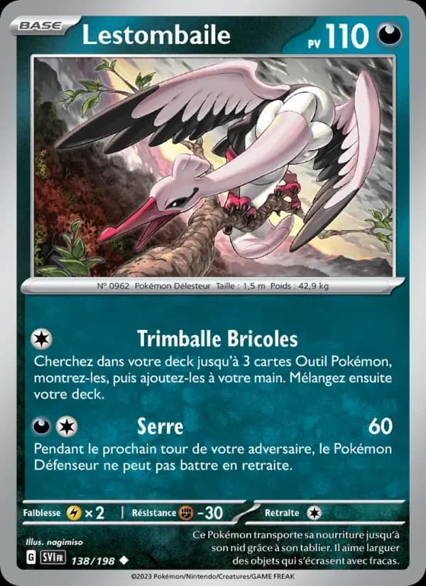 Carte Pokémon Lestombaile #138 — Écarlate et Violet