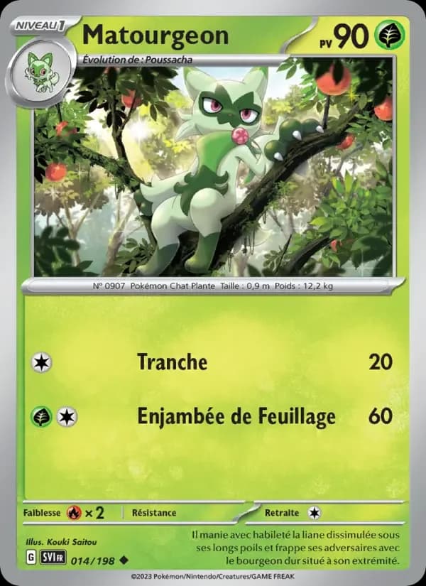 Carte Pokémon Matourgeon #014 — Écarlate et Violet