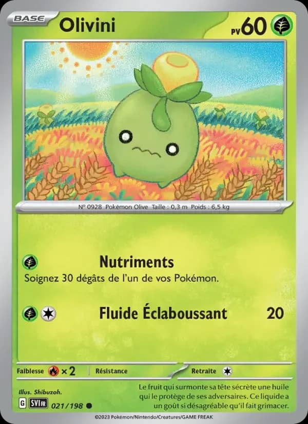 Carte Pokémon Olivini #021 — Écarlate et Violet