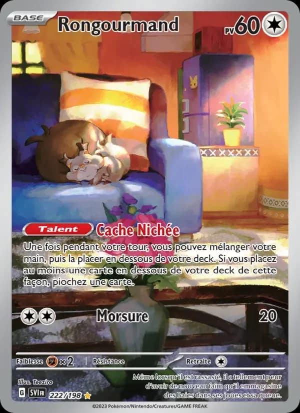 Carte Pokémon Rongourmand #222 — Écarlate et Violet