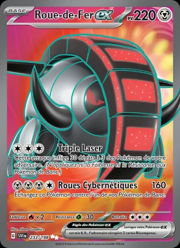 Carte Pokémon Roue-de-Fer-ex #233 — Écarlate et Violet