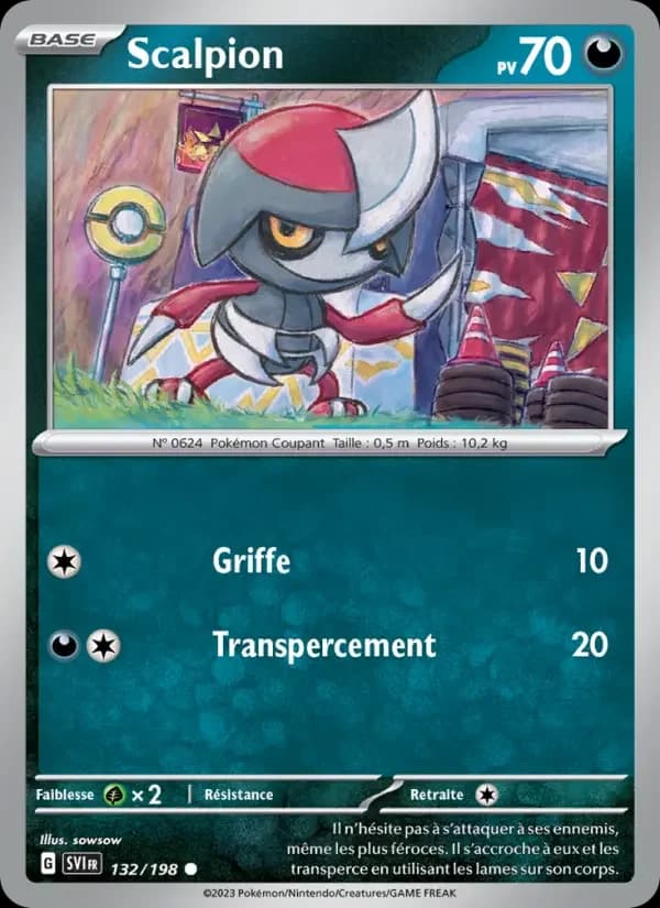 Carte Pokémon Scalpion #132 — Écarlate et Violet