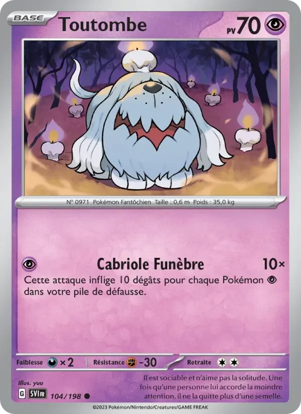 Carte Pokémon Toutombe #104 — Écarlate et Violet