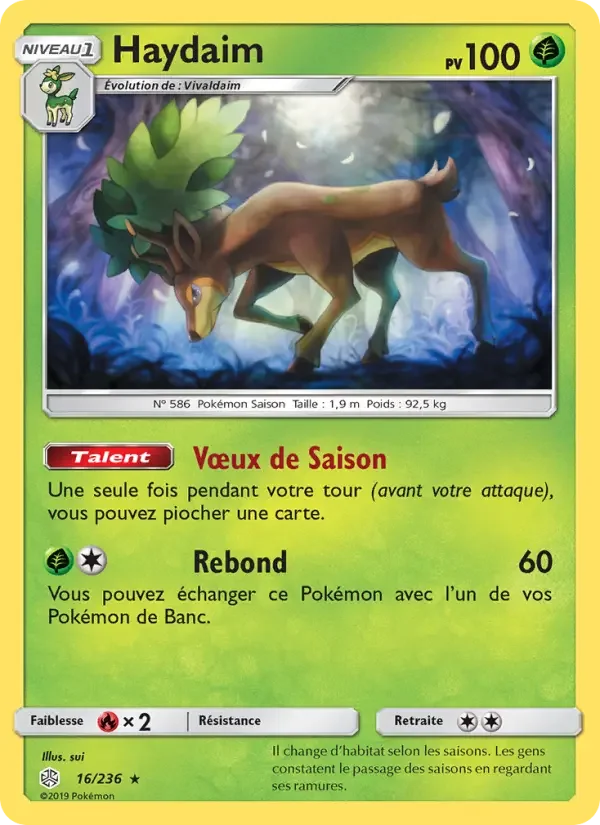 Carte Pokémon Haydaim #16 — Éclipse Cosmique