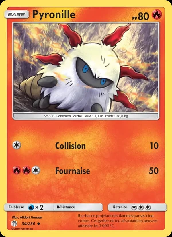 Carte Pokémon Pyronille #34 — Éclipse Cosmique