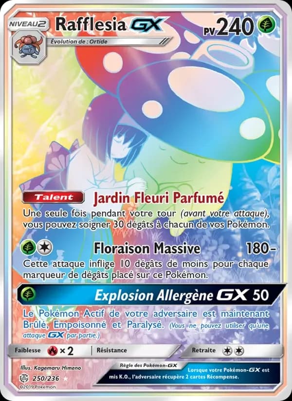 Carte Pokémon Rafflesia GX #250 — Éclipse Cosmique
