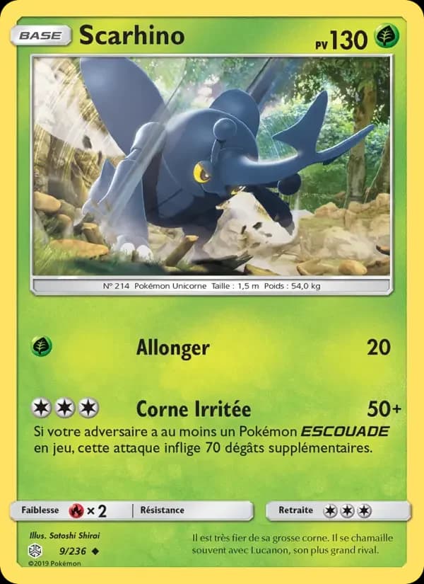 Carte Pokémon Scarhino #9 — Éclipse Cosmique