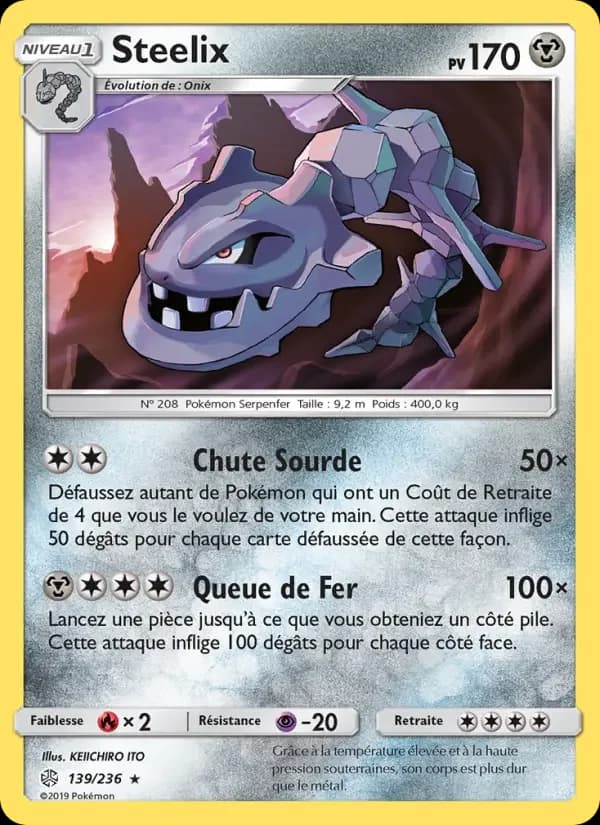 Carte Pokémon Steelix #139 — Éclipse Cosmique