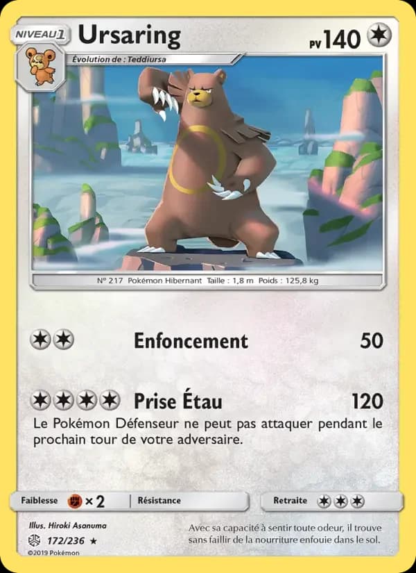 Carte Pokémon Ursaring #172 — Éclipse Cosmique