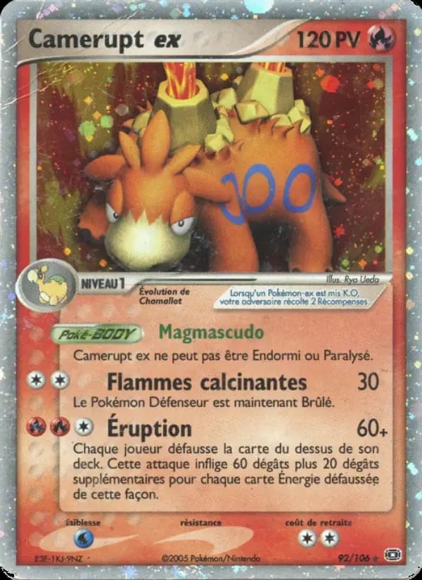 Carte Pokémon Camerupt ex #92 — Émeraude