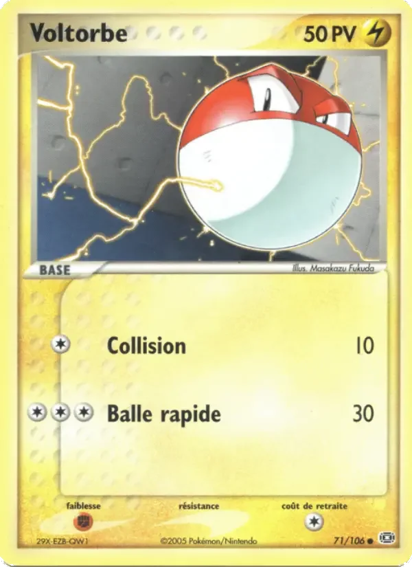 Carte Pokémon Voltorbe #71 — Émeraude