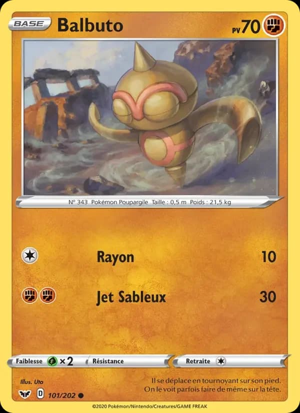 Carte Pokémon Balbuto #101 — Épée et Bouclier