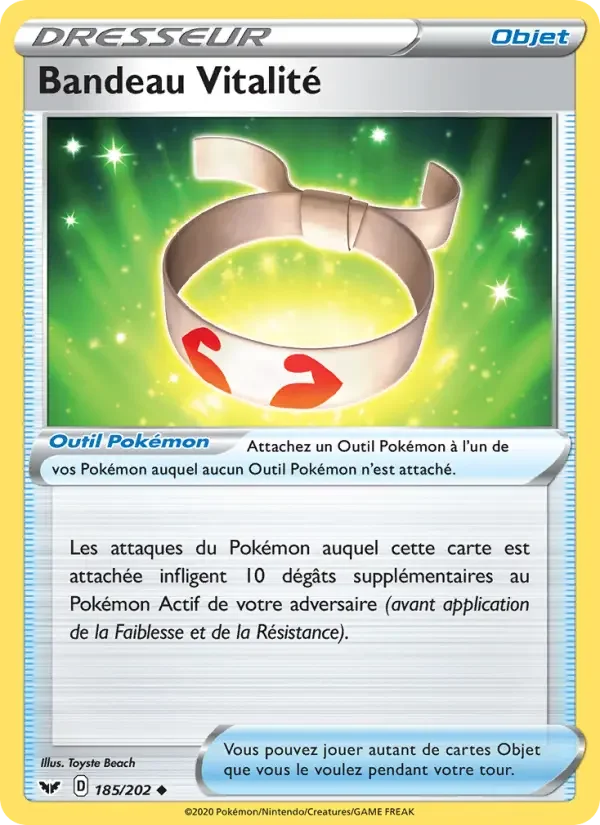 Carte Pokémon Bandeau Vitalité #185 — Épée et Bouclier