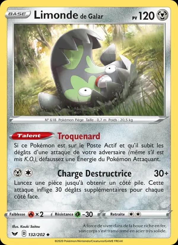 Carte Pokémon Limonde de Galar #132 — Épée et Bouclier