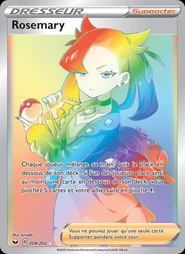 Carte Pokémon Rosemary #208 — Épée et Bouclier