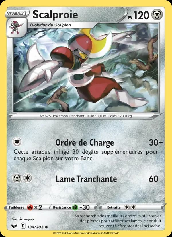 Carte Pokémon Scalproie #134 — Épée et Bouclier