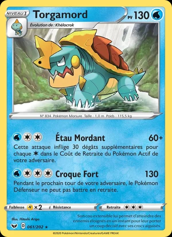 Carte Pokémon Torgamord #61 — Épée et Bouclier