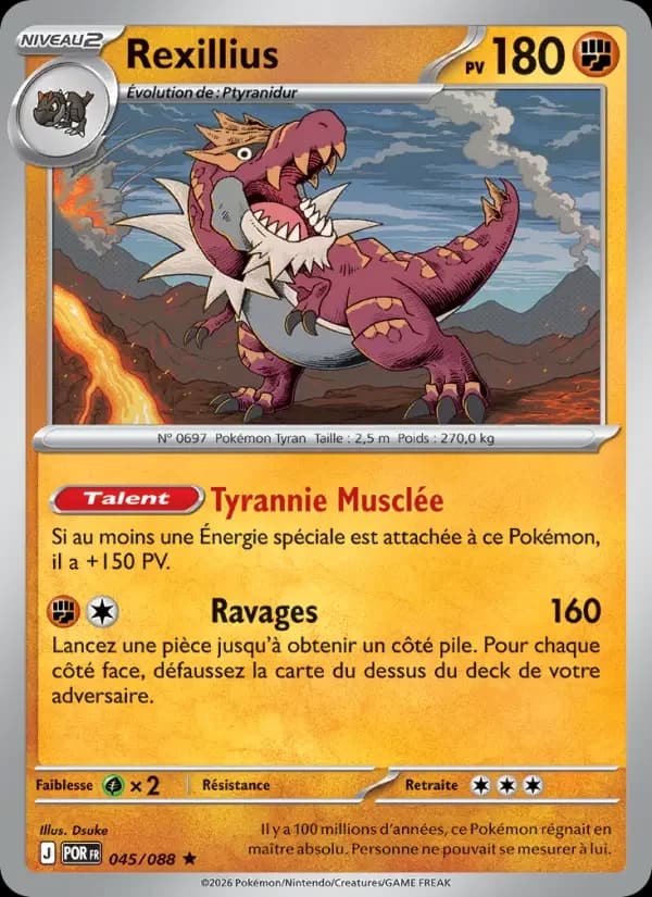 Carte Pokémon Rexillius #045 — Équilibre Parfait