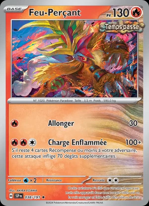 Carte Pokémon Feu-Perçant #038 — Étincelles Déferlantes