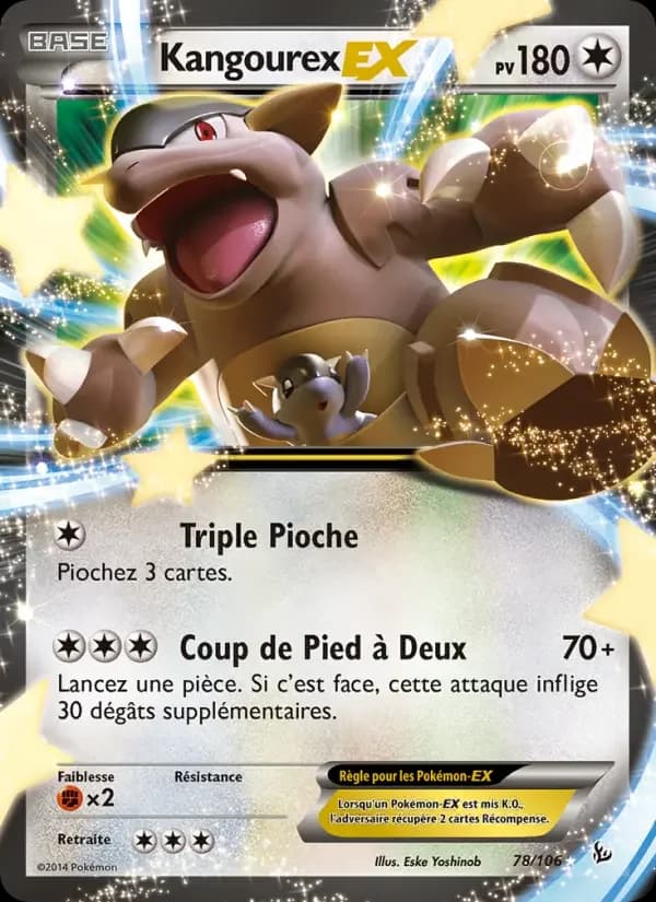 Carte Pokémon Kangourex EX #78 — Étincelles
