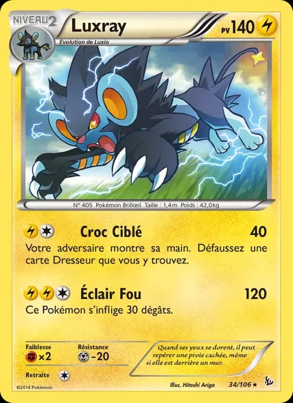 Carte Pokémon Luxray #34 — Étincelles